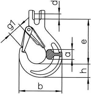 grade 100 winner clevis sling hook Pewag