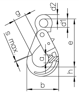 grade 100 winner eye safety hook Pewag