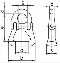 grade 100 winner web sling connecting link hook