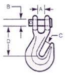 grade 43 clevis grab hook drawing