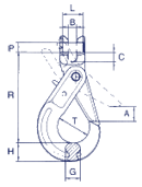 grade 80 clevis self locking hook