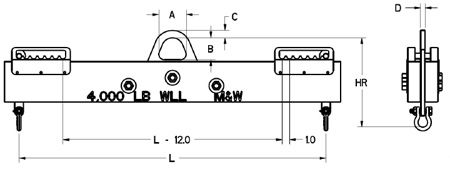 M & W non conductive lifting beam