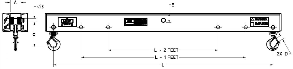 ultra low headroom lifting beam specifications