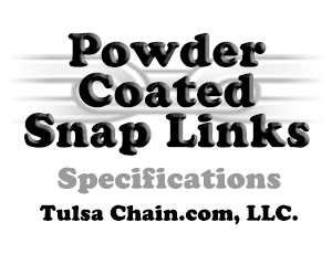 Powder Coated snap links Specifications