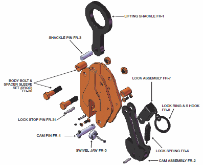 model FR exploded view