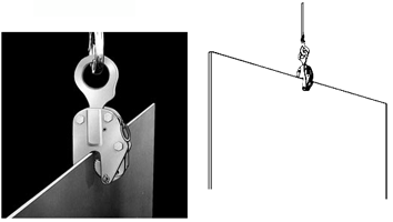 model FR lifting clamp in use