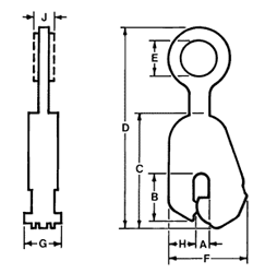 Lifting clamps model FR specifications