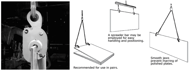 model NM lifting clamp in use