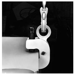 model SCP lifting clamp in use