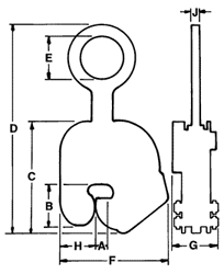 Lifting clamps model TL specifications