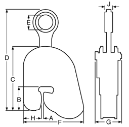 Lifting clamps model SD specifications