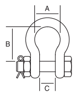 safety pin anchor shackle