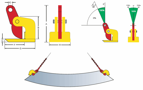 Terrier horizontal lifting clamp TDH