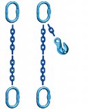 Grade 120 SOO Chain Sling - Single Leg Sling with Oblong Master Links Each End