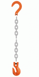 Grade 100 SFG Chain Sling - Single Leg w/ Foundry Hook on Top and Clevis Grab Hook on Bottom