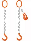 Grade 100 SOF Chain Sling - Single Leg w/ Oblong Master Link on Top and Foundry Hook on Bottom