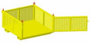 Material Basket with Fixed Sides and Swing Door