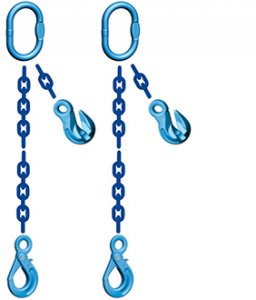 Grade 120 SOSL Chain Sling - Oblong Master Link Top and Self Locking Hook Bottom