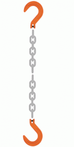 Grade 100 SFF Chain Sling - Single Leg w/ Foundry Hook Both Ends