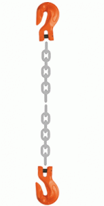 Grade 100 SGG Chain Sling - Single Leg Chain Sling w/ Grab Hook Both Ends