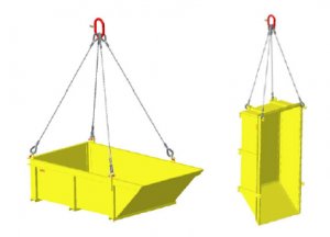 Material Basket with Fixed Sides and Sloped End (DUMP BASKET)