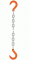 Grade 100 SFF Chain Sling - Single Leg w/ Foundry Hook Both Ends