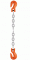 Grade 100 SGG Chain Sling - Single Leg Chain Sling w/ Grab Hook Both Ends