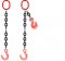 Grade 80 SOF Chain Sling - Single Leg with Oblong Master Link on Top and Foundry Hook on Bottom